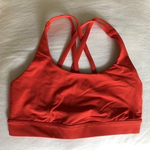 Lululemon Energy Bra Orange size 4